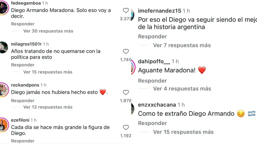 Comentarios en el debate viral.
