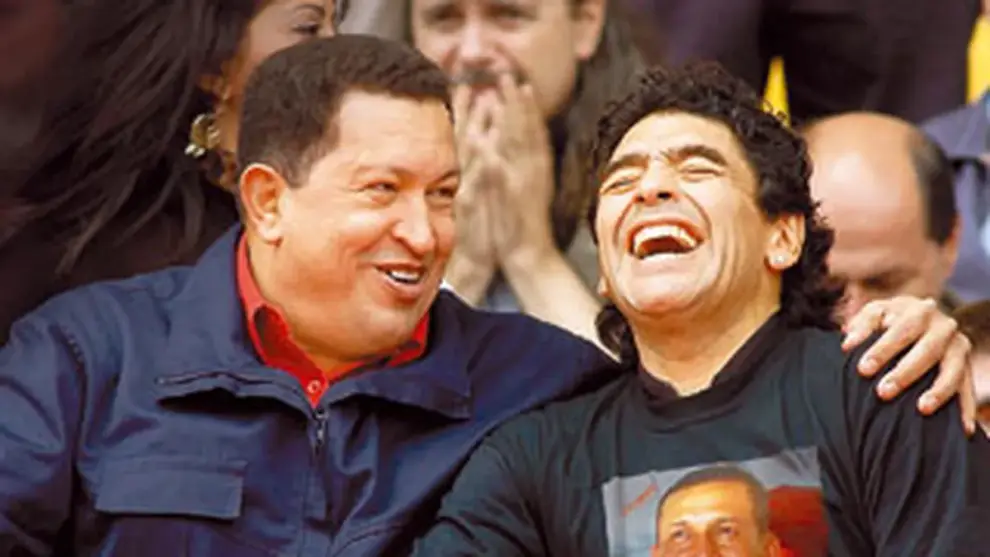 Hugo Chávez y Diego Armando Maradona.