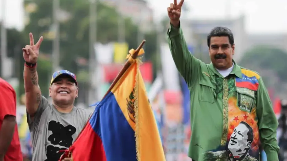 Maradona, uno más dentro de la revolución bolivariana.