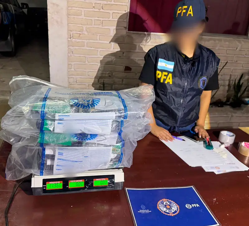 Secuestran diez paquetes con más de 11 kilos de cocaína en una ruta salteña