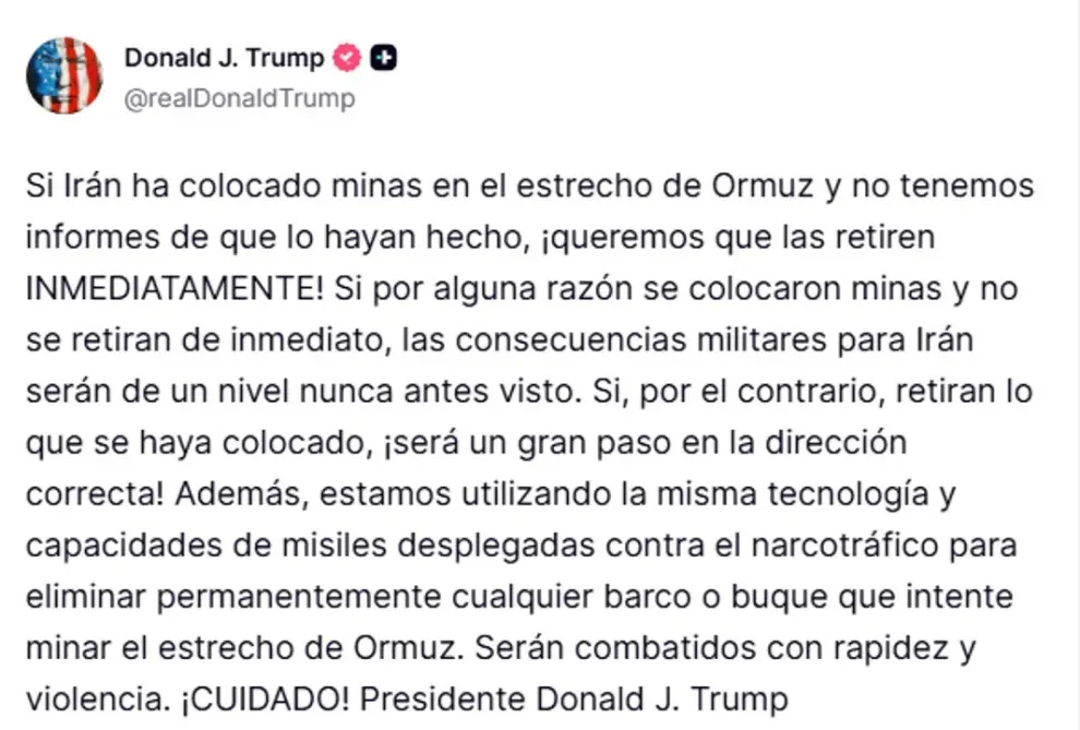 Donald Trump lanzó una duyra advertencia.
