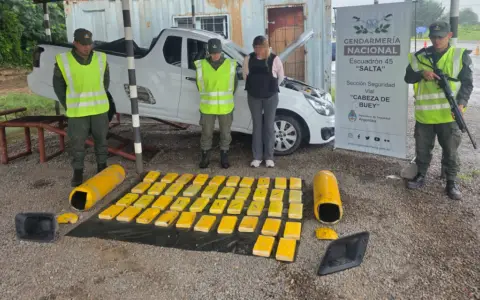 Una mujer detenida en Salta con más de 44 kilos de cocaína 