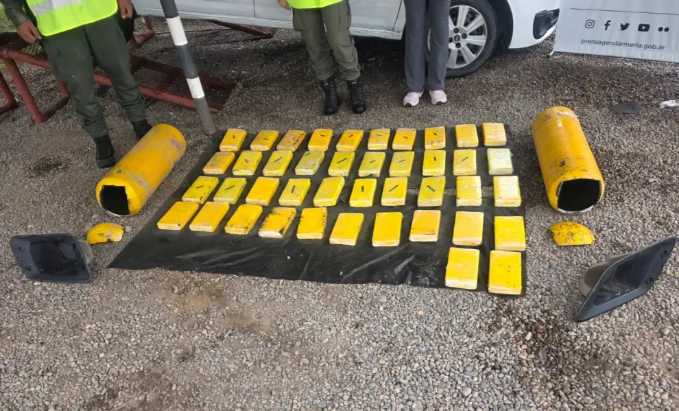 Los 42 paquetes con más de 44 kilos de cocaína fueron inacutados