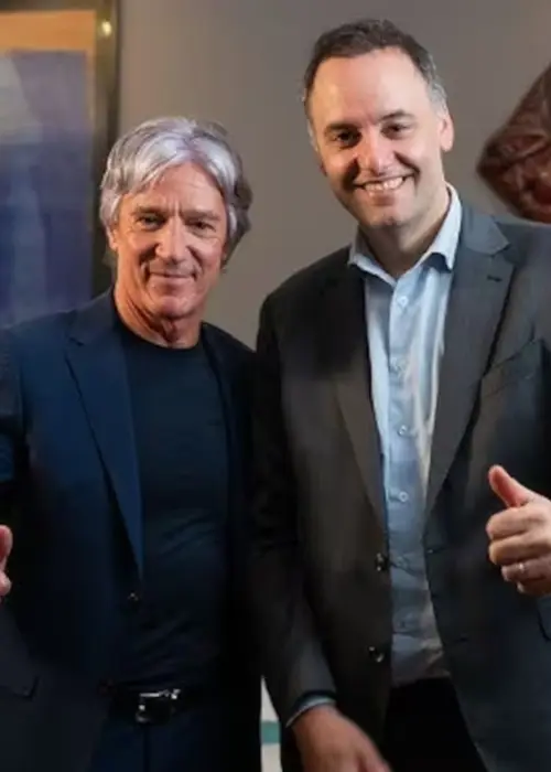 Marcelo Grandío y Manuel Adorni