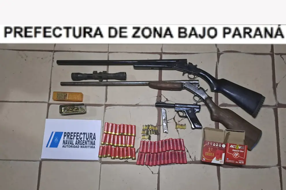 Las armas secuestradas en torno a la causa