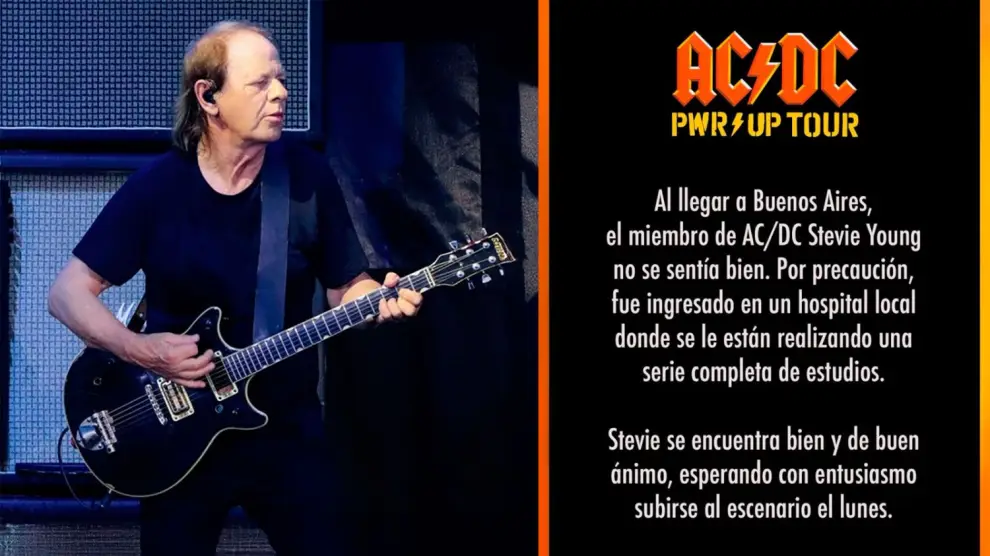 El anuncio de la internación de Stevie Young