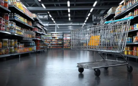 Bajo el consumo en supermercados