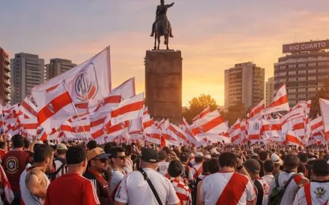 Río Cuarto, convulsionada por la presencia de River, hecho que no se daba desde 1984.