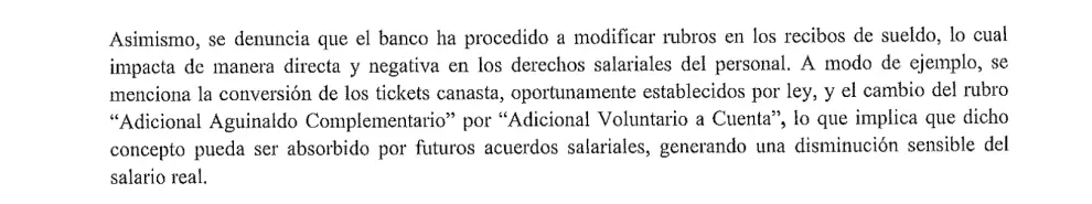 Extracto del acta de la audiencia.