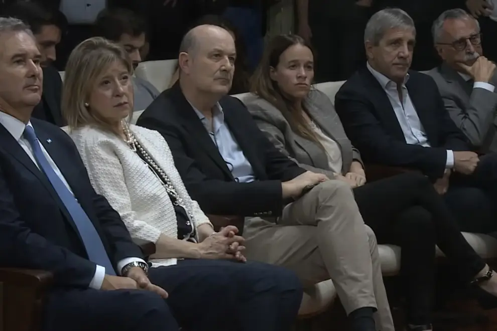 Los ministros del gobierno nacional acompañaron al jefe de Gabinete en su conferencia de prensa en la Casa Rosada