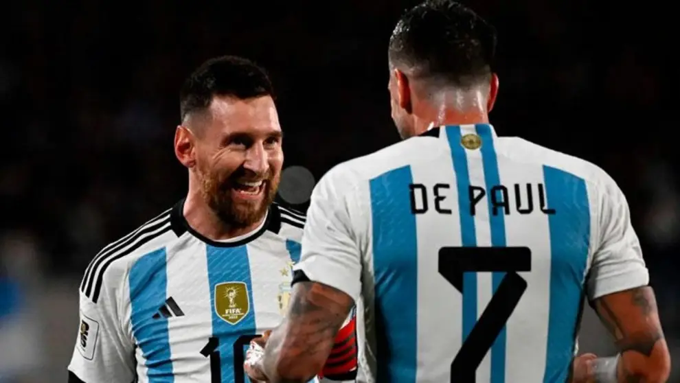 Lionel Messi y Rodrigo de Paul
