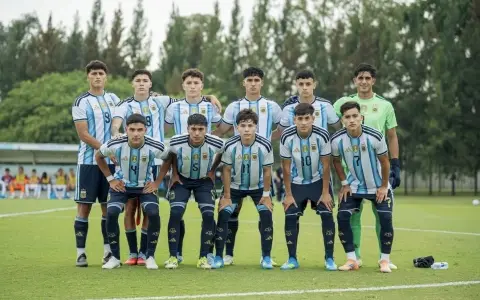 El seleccionado argentino Sub 20 que fue vapuleado en Ezeiza por los Estados Unidos.