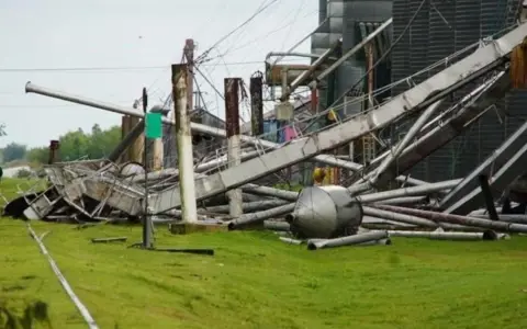 Tornado en el Sur de Santa Fe.