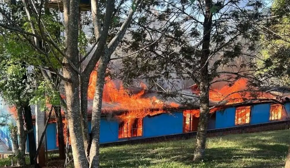 Incendio en una escuela de Misiones