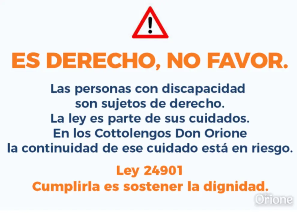 Comunicado de la Obra Don Orione