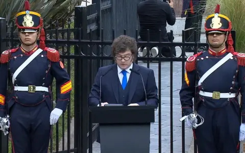 Captura acto Malvinas Milei