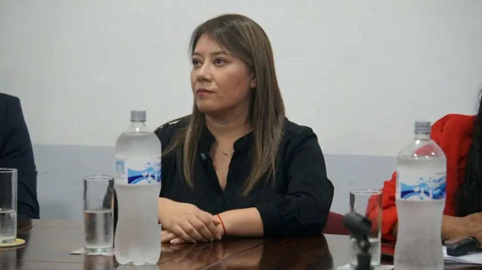 Soledad Cabrera en la apertura de sesiones ordinarias del Concejo Deliberante de Hipólito Yrigoyen.