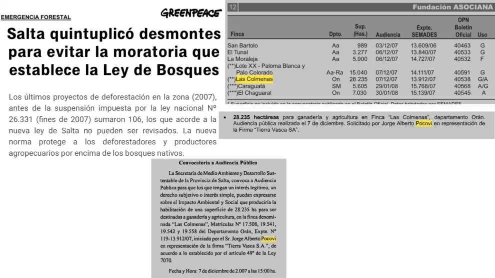 Extractos de las denuncias de las distintas ONGs.