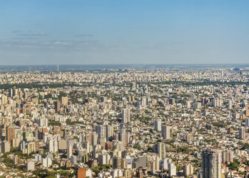 Vista aérea de CABA.