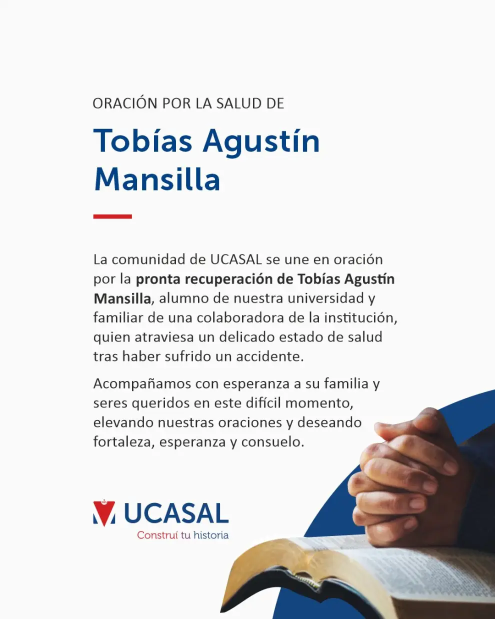 La cadena de oración para Mansilla