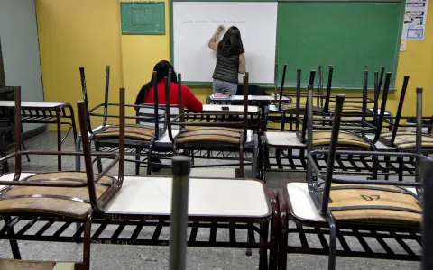 Aula 'casi' vacía.