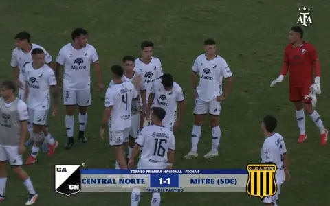 Central Norte y un empate con sabor a caída en el Martearena.