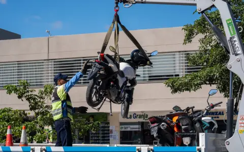 Policía de Tránsito secuestra motos en la zona de la Ciudad Judicial