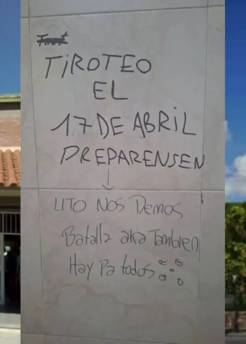 Operativo policial en las escuelas a causa de las amenazas.
