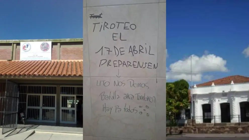 Operativo policial en las escuelas a causa de las amenazas.