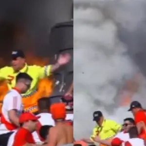 El impresionante recibimiento de River en el Superclásico que casi termina en tragedia: se prendió fuego una butaca del Monumental