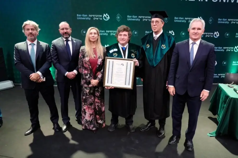 Milei recibió un Doctorado Honoris Causa en Israel