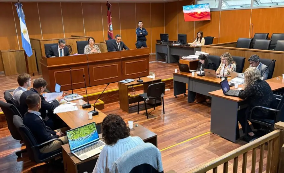 Audiencia de este lunes, en la Sala de Grandes Juicios del Poder Judicial