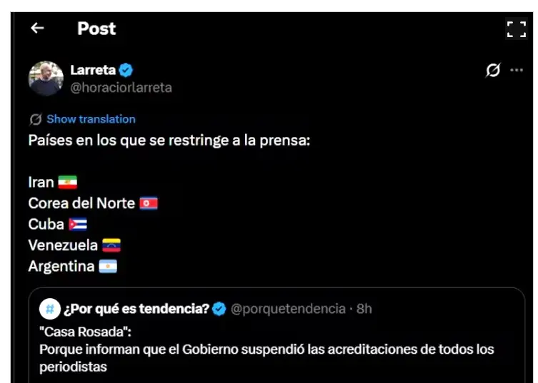 X de Larreta