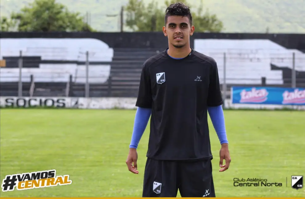 Ronaldo Martínez en su llegada a Central Norte en 2019, con 22 años.