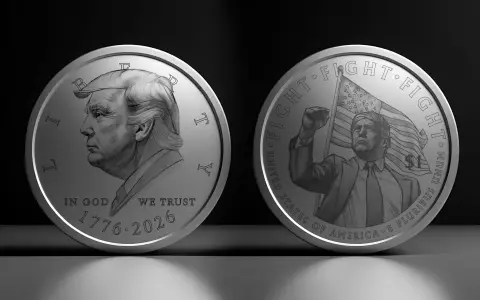 Monedas con la imagen de Trump