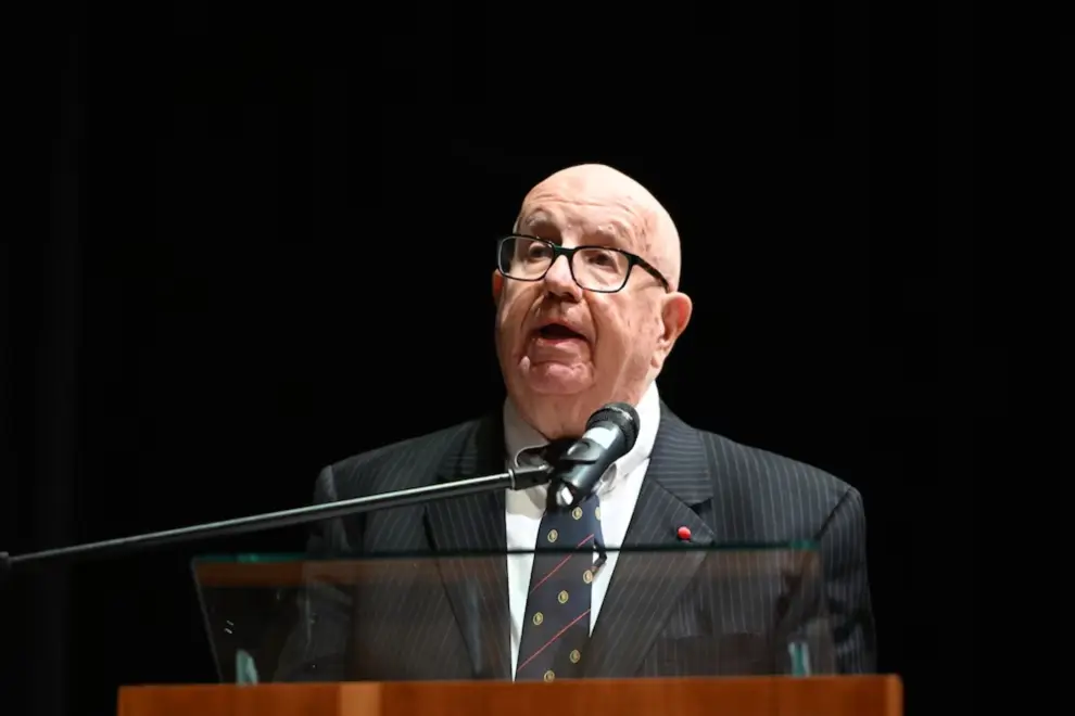 Juan Antonio Giner durante su discurso en la Universidad Nacional de La Matanza