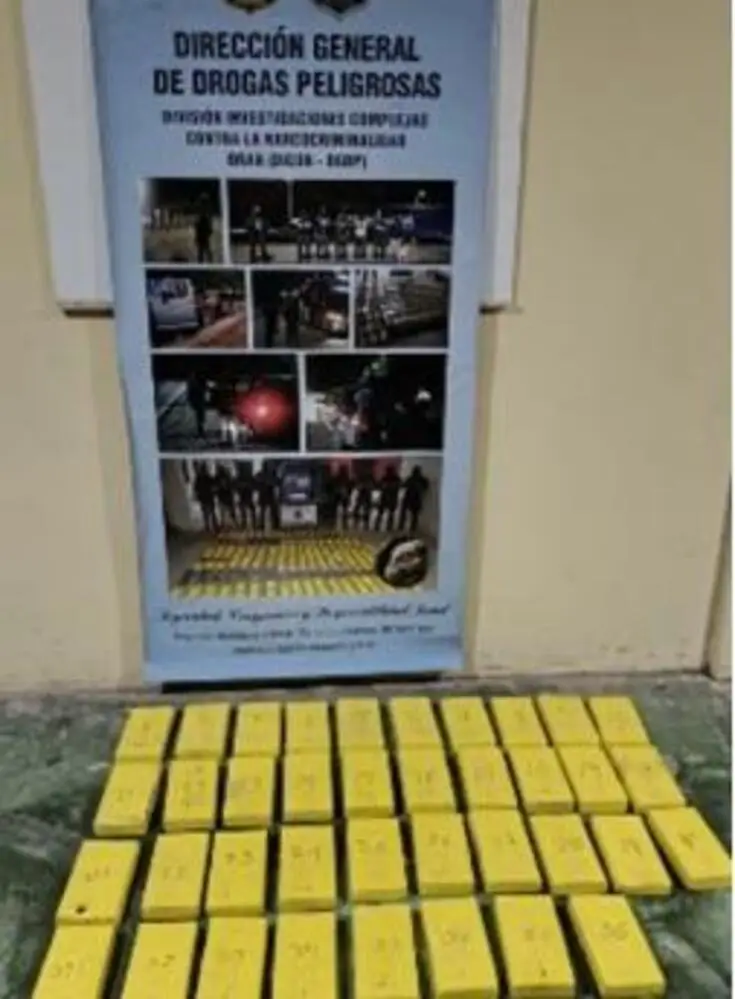 La droga incautada