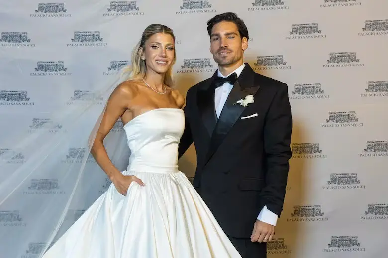 Candela Ruggeri y su flamante esposo