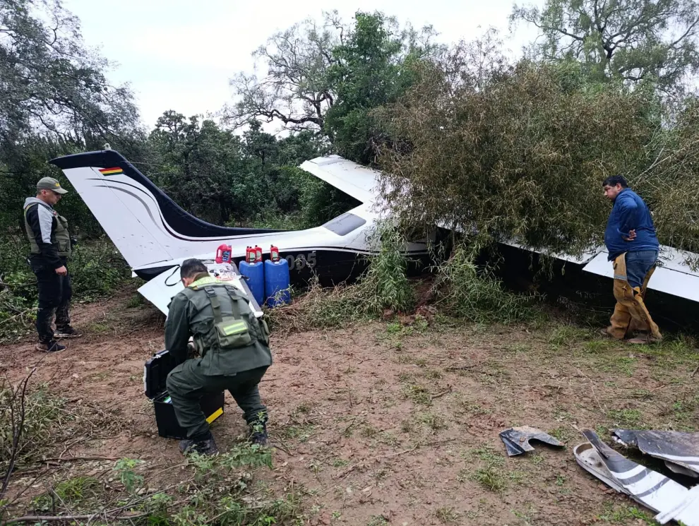 Avioneta que cayó en Los Blancos.