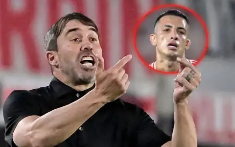 Kevin Castaño y un sutil mensaje de descontento contra el cuerpo técnico de River encabezado por Coudet.