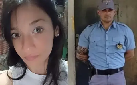 La víctima y el femicida que permanece grave tras el brutal ataque a su padre y a su expareja.