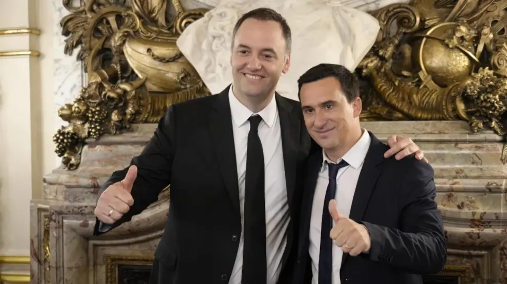 Manuel Adorni y Javier Lanari