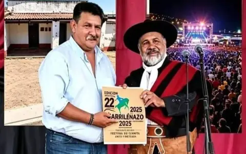 Efraín Orozco en la presentación de El Carrileñazo 2025