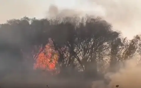 El incendio de pastizales en Cachi