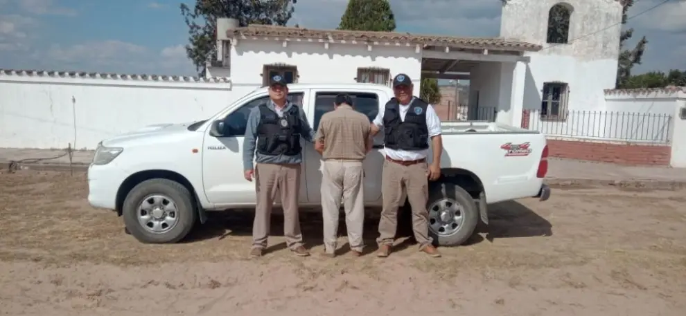 Uno de los detenidos en Metán.