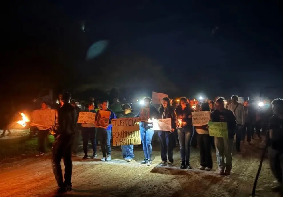 La marcha pidiendo justicia realizada este jueves en Rivadavia Banda Sur