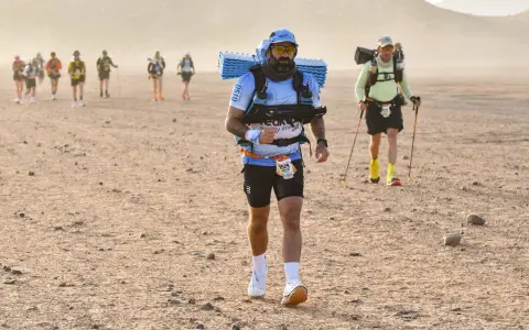 Albert Tejerina en la Marathon Des Sables, en el Desierto del Sahara