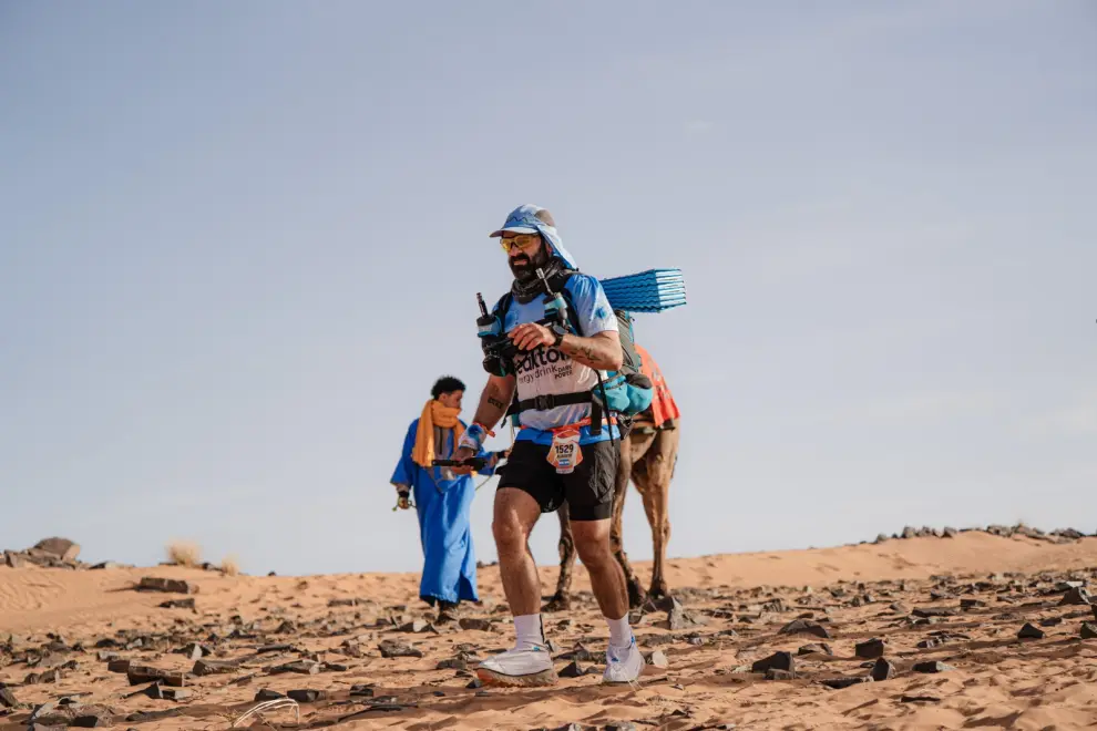 Albert Tejerina, en el Desierto del Sahara