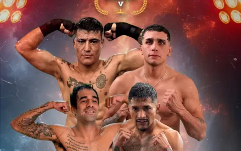 Noche de boxeo en el Micro Estadio Delmi.