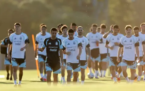 Entrenamiento de la selección argentina de fútbol